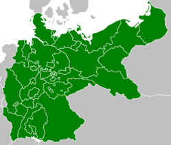 Map of Second German Empire