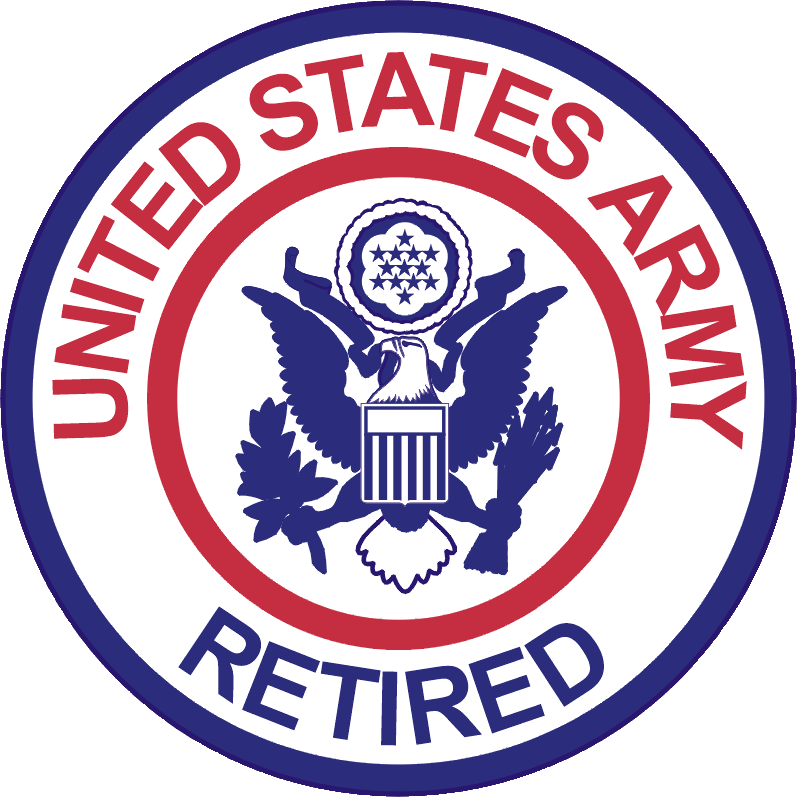 3" DIAMETER UNITED STATES ARMY RETIRED PATCH 