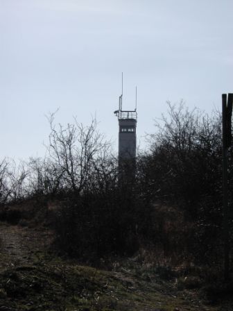 A view from along the border road on the East German side