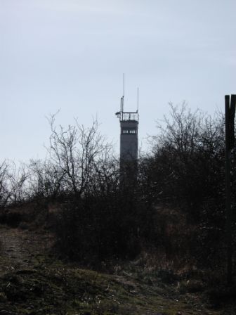 A view from along the border road on the East German side